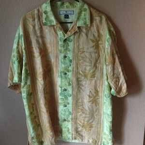 Tommy Bahama tropical shirt 100% Linen Men's sz M